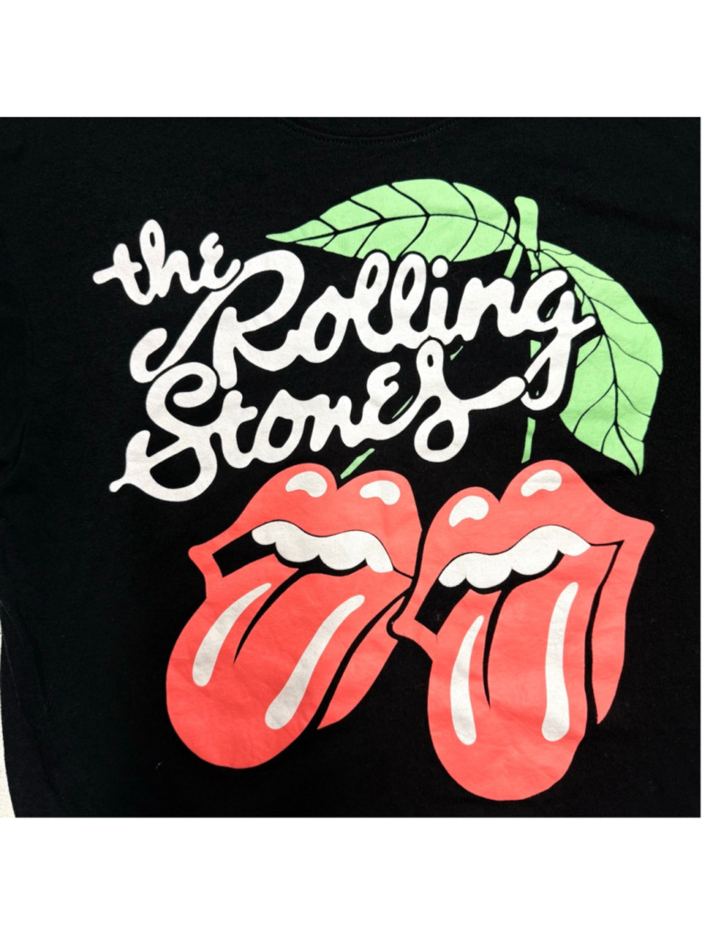 The Rolling Stones Black Red Cherry Lips Short Sleeve‎ Tee XS - Picture 2 of 7